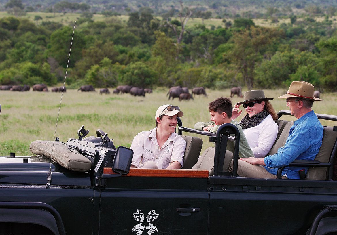 Kids children on safari at Londolozi